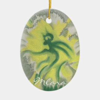 Dekoratives Hibiscu mit Kunstwerk durch Mlara Keramikornament