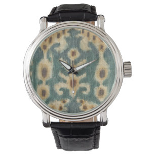 Dekoratives Ikat Fabric Design von Chariklia Zarri Armbanduhr