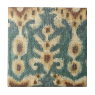 Dekoratives Ikat Fabric Design von Chariklia Zarri Fliese