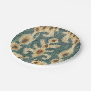 Dekoratives Ikat Fabric Design von Chariklia Zarri Pappteller