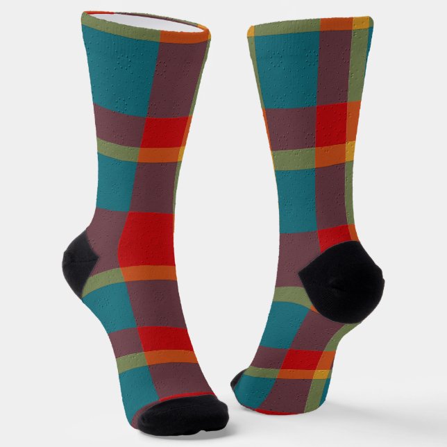 Dekoratives Karo Socken (Gewinkelt)