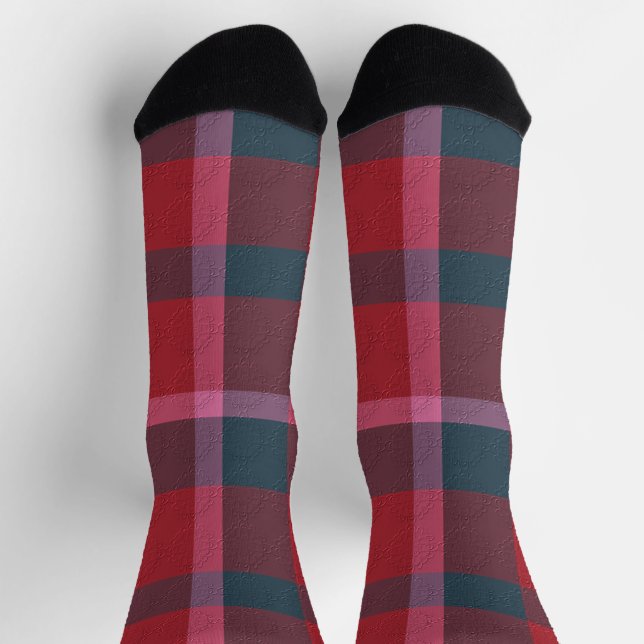 Dekoratives Karo Socken (Oben)