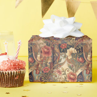 Dekoratives Kimono-Blumenmuster Geschenkpapier