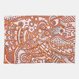 Dekoratives Kritzelmuster Geschirrtuch