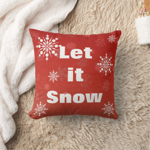 Dekoratives Lass-es-Schnee Kristall-Schneeflocke W Kissen