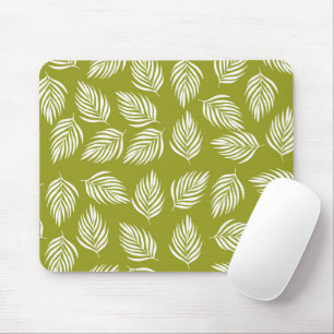 Dekoratives Limettengrün-Blattmuster Mousepad