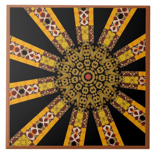 Dekoratives Mandala Fliese (Vorderseite)