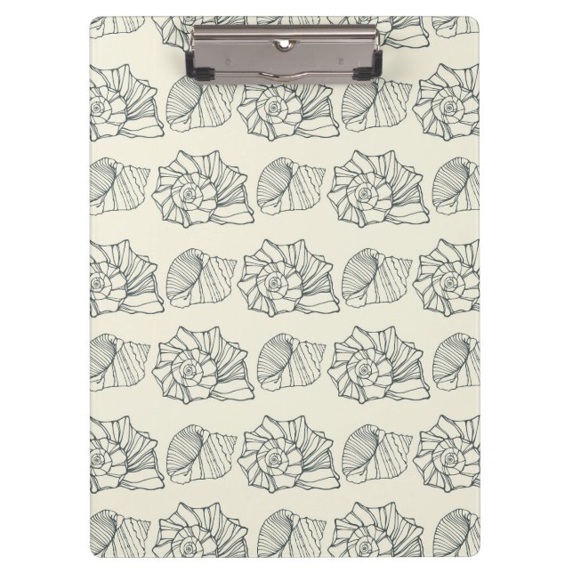 Dekoratives Muschel-Muster Klemmbrett (Vorderseite)