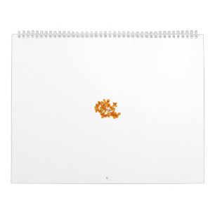 Dekoratives Muster in orange und weiß gestylt fl Kalender