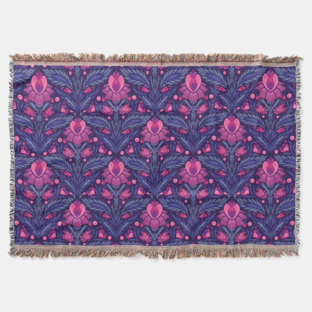 Dekoratives Muster mit Herzen Decke (Vorderseite)