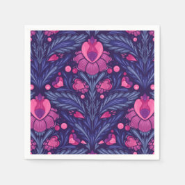 Dekoratives Muster mit Herzen Serviette