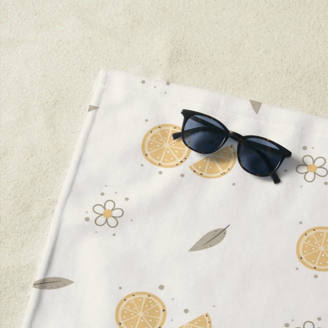 Dekoratives Orange Slice Print Beach Handtuch (Beispiel)