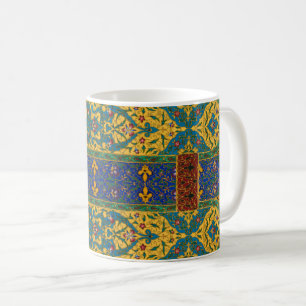 Dekoratives persisches kompliziertes Blumenmuster Kaffeetasse