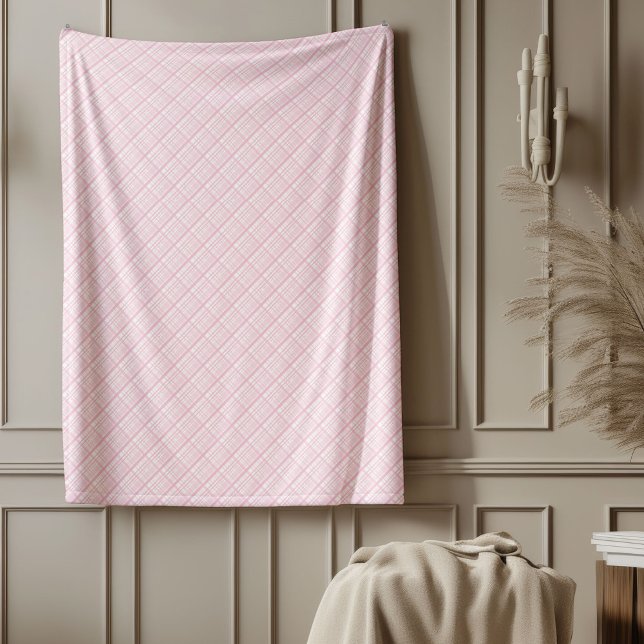Dekoratives Pink Kariert Blanket Stilvolle Wohnzim Fleecedecke (Decorative Pink Plaid Blanket Stylish Living Rooms)