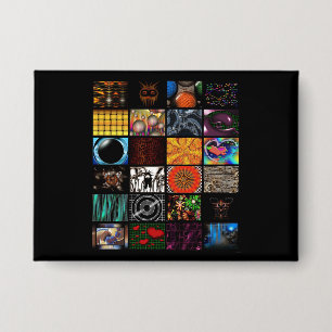 Dekoratives Pop-Art-Muster Button