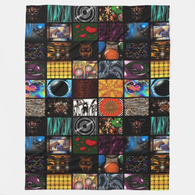 Dekoratives Pop-Art-Muster  Fleecedecke (Vorderseite)