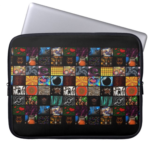 Dekoratives Pop-Art-Muster  Laptopschutzhülle (Vorderseite)
