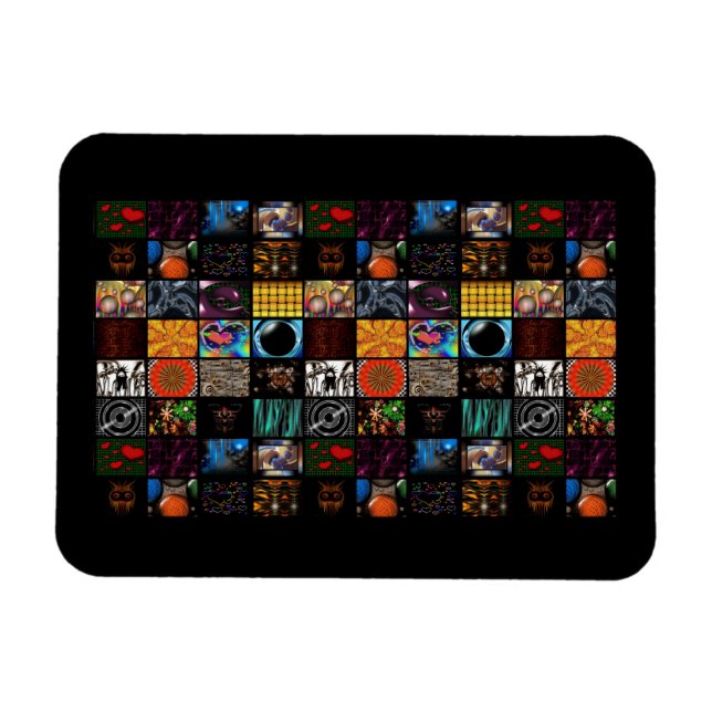 Dekoratives Pop-Art-Muster  Magnet (Horizontal)