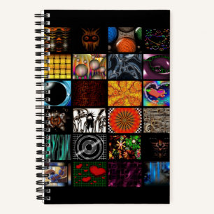 Dekoratives Pop-Art-Muster Notizbuch