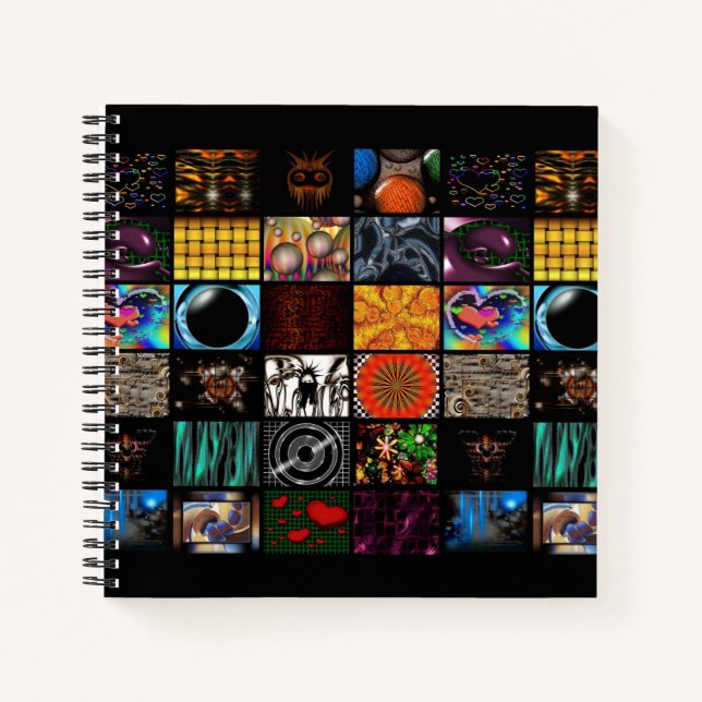 Dekoratives Pop-Art-Muster  Notizbuch (Vorderseite)