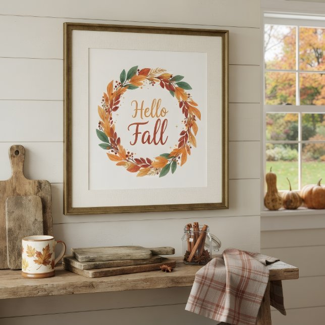 Dekoratives Poster mit Hello Fall (Von Creator hochgeladen)