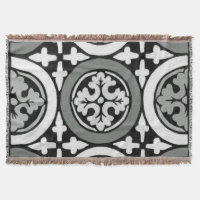 Dekoratives Renaissance Rosette Tile Design