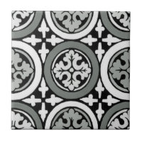 Dekoratives Renaissance Rosette Tile Design