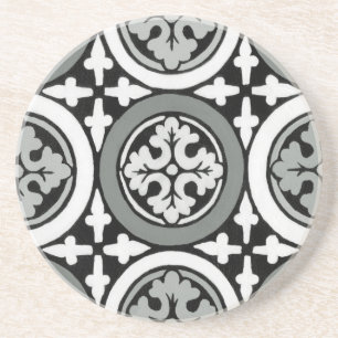 Dekoratives Renaissance Rosette Tile Design Getränkeuntersetzer