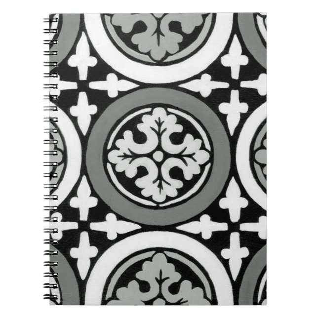 Dekoratives Renaissance Rosette Tile Design Notizblock (Vorderseite)