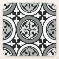 Dekoratives Renaissance Rosette Tile Design
