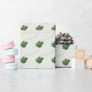 Dekoratives Retro Weihnachtsmuster Geschenkpapier