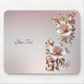 Dekoratives rosa Blumen-Mauspad Mousepad
