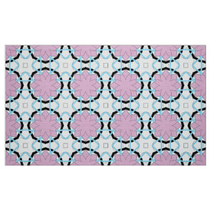 Dekoratives rosa florales geometrisches Muster  Stoff