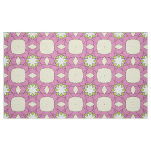 Dekoratives rosa florales geometrisches Muster  Stoff