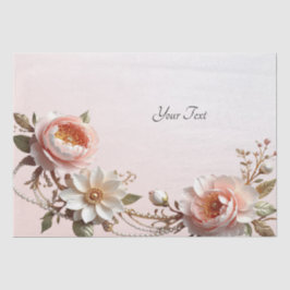 Dekoratives rosa und weißes Blumen-Tissue-Papier Seidenpapier