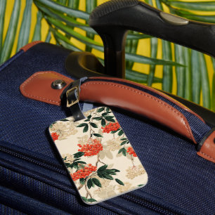 Dekoratives Rot-Weiß-Berry-Muster Gepäckanhänger