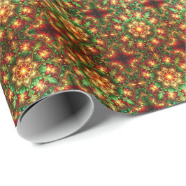 Dekoratives rotes grünes Feiertags-Geschenkpapier Geschenkpapier