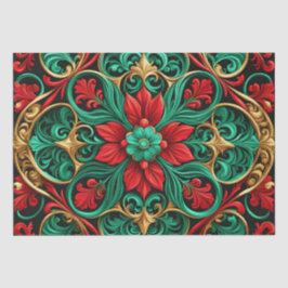 Dekoratives rotes grünes Holiday Tissue Paper Seidenpapier