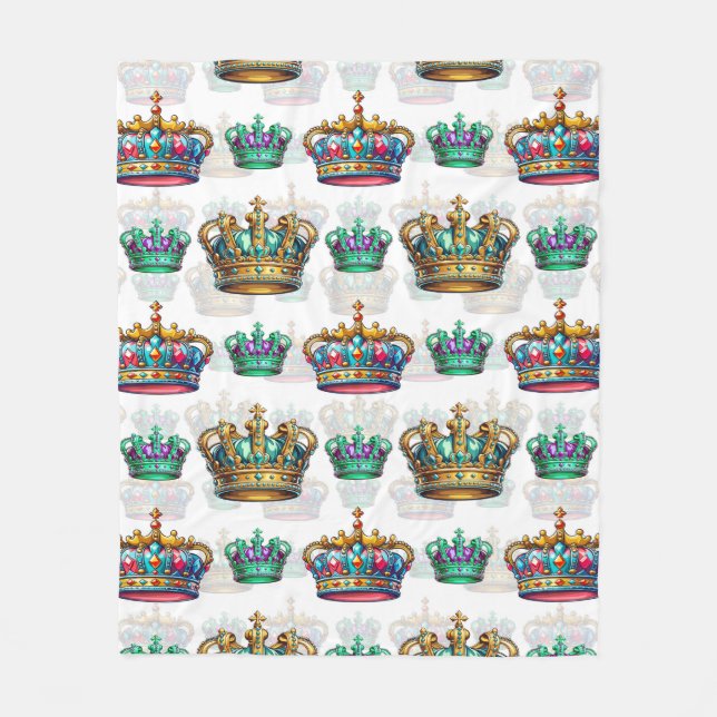 Dekoratives Royal Crown Pattern Fleecedecke (Vorderseite)