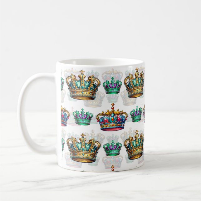 Dekoratives Royal Crown Pattern Kaffeetasse (Links)
