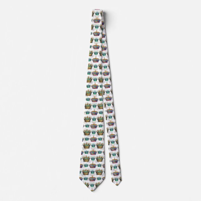 Dekoratives Royal Crown Pattern Krawatte (Vorderseite)