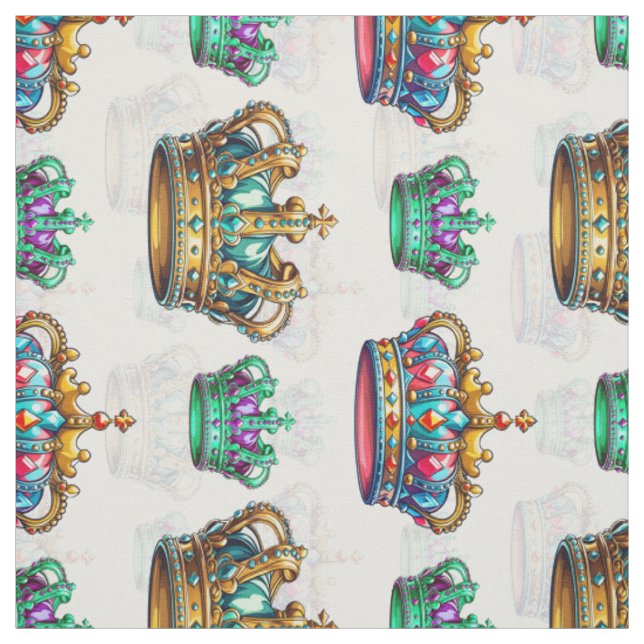 Dekoratives Royal Crown Pattern Textil Stoff (Muster)