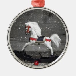Dekoratives Schaukelpferd Ornament Aus Metall