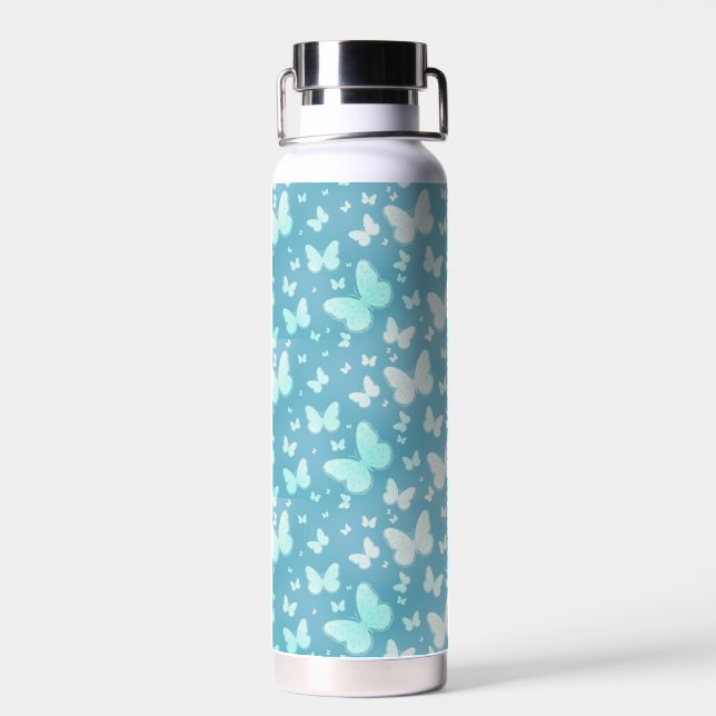 Dekoratives Schmetterlingsdesign Trinkflasche (Rückseite)