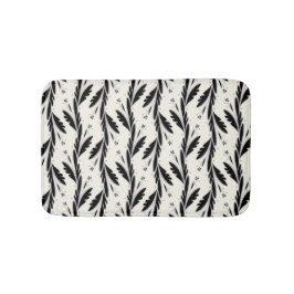 Dekoratives Schwarzes Weinmuster Badematte