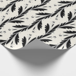 Dekoratives Schwarzes Weinmuster Geschenkpapier