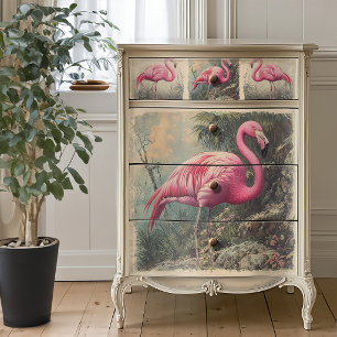 Dekoratives Seidenpapier mit Vintage-Tropenrosenfl