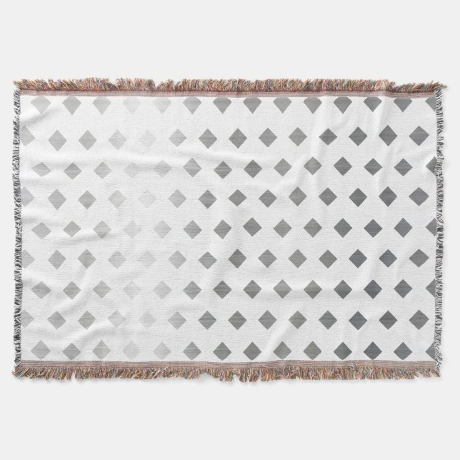 Dekoratives Silbergrau-weißes Diamantmuster Decke (Vorderseite)