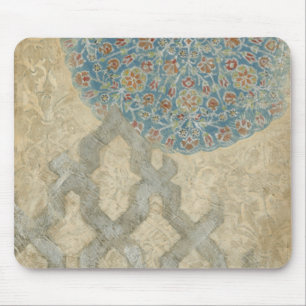 Dekoratives silbernes Tapisserie-Blumengesteck Mousepad