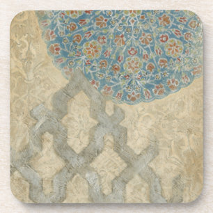 Dekoratives silbernes Tapisserie-Blumengesteck Untersetzer